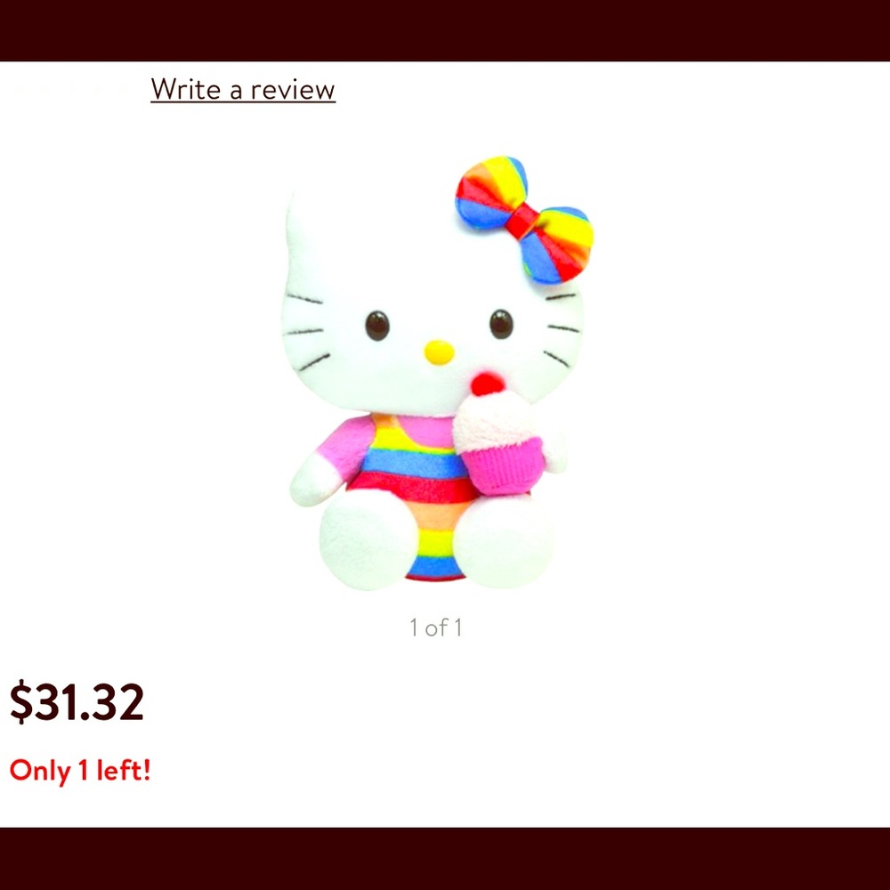 TY Beanie Baby - HELLO KITTY (Cupcake) (5.5 inch)